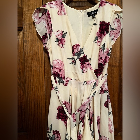 Lulu's French Countryside Blush Floral Print High-Low Dress Size Small - Picture 10 of 11